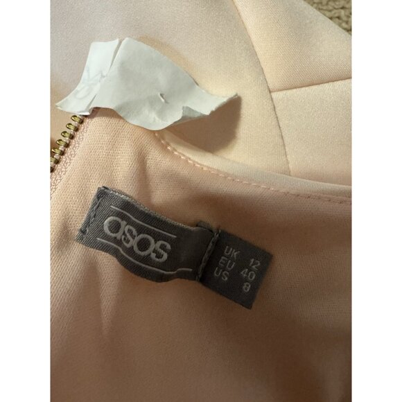 ASOS Sequin Scuba Sheath Dress 8 Stretch Party Wedding Cruise Washable - Picture 9 of 11